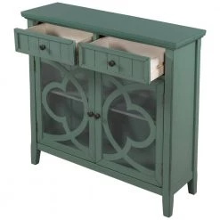 Dark Green Accent Storage Cabinet Wooden Cabinet with Adjustable Shelf and Glass Doors by ATHMILE 18 Dark Green Accent Storage Cabinet Wooden Cabinet with Adjustable Shelf and Glass Doors by ATHMILE -ATHMILE Sales Store dark green athmile accent cabinets gz wf284634aad 44 1000