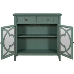 Dark Green Accent Storage Cabinet Wooden Cabinet with Adjustable Shelf and Glass Doors by ATHMILE 14 Dark Green Accent Storage Cabinet Wooden Cabinet with Adjustable Shelf and Glass Doors by ATHMILE -ATHMILE Sales Store dark green athmile accent cabinets gz wf284634aad 77 1000