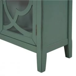 Dark Green Accent Storage Cabinet Wooden Cabinet with Adjustable Shelf and Glass Doors by ATHMILE 19 Dark Green Accent Storage Cabinet Wooden Cabinet with Adjustable Shelf and Glass Doors by ATHMILE -ATHMILE Sales Store dark green athmile accent cabinets gz wf284634aad fa 1000