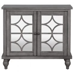 35 in. DARK GREY Standard Rectangle Wood Console Table by ATHMILE