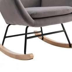 Gray Polyester Rocking Chair by ATHMILE 10 Gray Polyester Rocking Chair by ATHMILE -ATHMILE Sales Store dark grey athmile rockers gliders ottomans ddw67640674 4f 1000