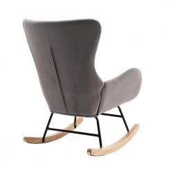 Gray Polyester Rocking Chair by ATHMILE 9 Gray Polyester Rocking Chair by ATHMILE -ATHMILE Sales Store dark grey athmile rockers gliders ottomans ddw67640674 c3 1000