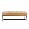 Dark Yellow Storage Bench 44.09 in. L x 17.52 in. W x 18.11 in. H by ATHMILE