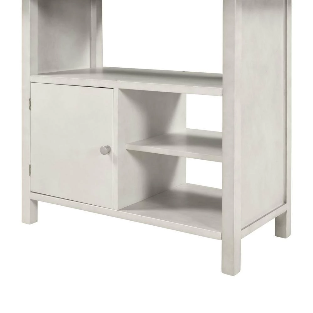 42.2 in. Rectangle Counter Height Walnut Wood Top with Wood Frame (Seats 2) by ATHMILE 5 42.2 in. Rectangle Counter Height Walnut Wood Top with Wood Frame (Seats 2) by ATHMILE - Image 5