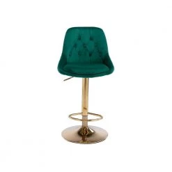 44 in. Emerald Velvet Bar Stool (Set of 1) by ATHMILE