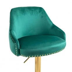 44.88 in. Emerald Velvet Bar Stool (Set of 1) by ATHMILE -ATHMILE Sales Store emerald athmile bar stools ddw39539732 1f 1000