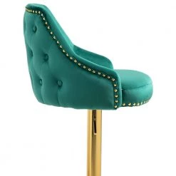 44.88 in. Emerald Velvet Bar Stool (Set of 1) by ATHMILE -ATHMILE Sales Store emerald athmile bar stools ddw39539732 4f 1000