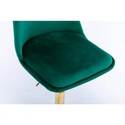 40.94 in. Low Back Emerald Green Metal Frame Adjustable Cushioned Bar Stool with Toweling fabric Seat (Set of 1) by ATHMILE -ATHMILE Sales Store emerald athmile bar stools gz w39538748 1f 1000