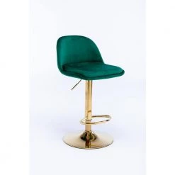 40.94 in. Low Back Emerald Green Metal Frame Adjustable Cushioned Bar Stool with Toweling fabric Seat (Set of 1) by ATHMILE -ATHMILE Sales Store emerald athmile bar stools gz w39538748 44 1000