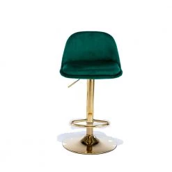 ATHMILE Sales Store 8 40.94 in. Low Back Emerald Green Metal Frame Adjustable Cushioned Bar Stool with Toweling fabric Seat (Set of 1) by ATHMILE