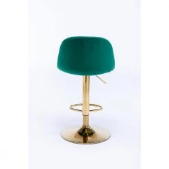40.94 in. Low Back Emerald Green Metal Frame Adjustable Cushioned Bar Stool with Toweling fabric Seat (Set of 1) by ATHMILE -ATHMILE Sales Store emerald athmile bar stools gz w39538748 fa 1000