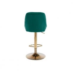 44.09 in. Low Back Emerald Metal Frame Adjustable Cushioned Bar Stool with Toweling fabric Seat (Set of 1) by ATHMILE -ATHMILE Sales Store emerald green athmile bar stools gz w39538735 fa 1000