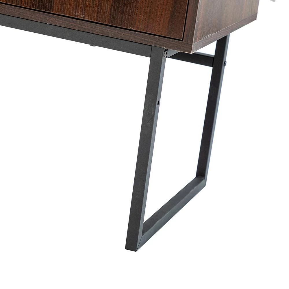 26.70 in. Brown Standard Rectangle Wood Console Table by ATHMILE 6 26.70 in. Brown Standard Rectangle Wood Console Table by ATHMILE - Image 6