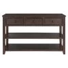 50 in. Espresso Standard Rectangle Wood Console Table by ATHMILE