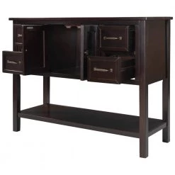 43.3 in. Espresso Standard Rectangle Wood Console Table by ATHMILE -ATHMILE Sales Store espresso athmile console tables dswf286836aap 4f 1000