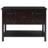 43.3 in. Espresso Standard Rectangle Wood Console Table by ATHMILE