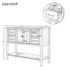 43.3 in. Espresso Standard Rectangle Wood Console Table by ATHMILE -ATHMILE Sales Store espresso athmile console tables dswf286836aap c3 1000