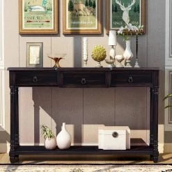 51.57 in. W Espresso Standard Rectangle Wood Console Table by ATHMILE 13 51.57 in. W Espresso Standard Rectangle Wood Console Table by ATHMILE -ATHMILE Sales Store espresso athmile console tables gz b2w20220721 31 1000