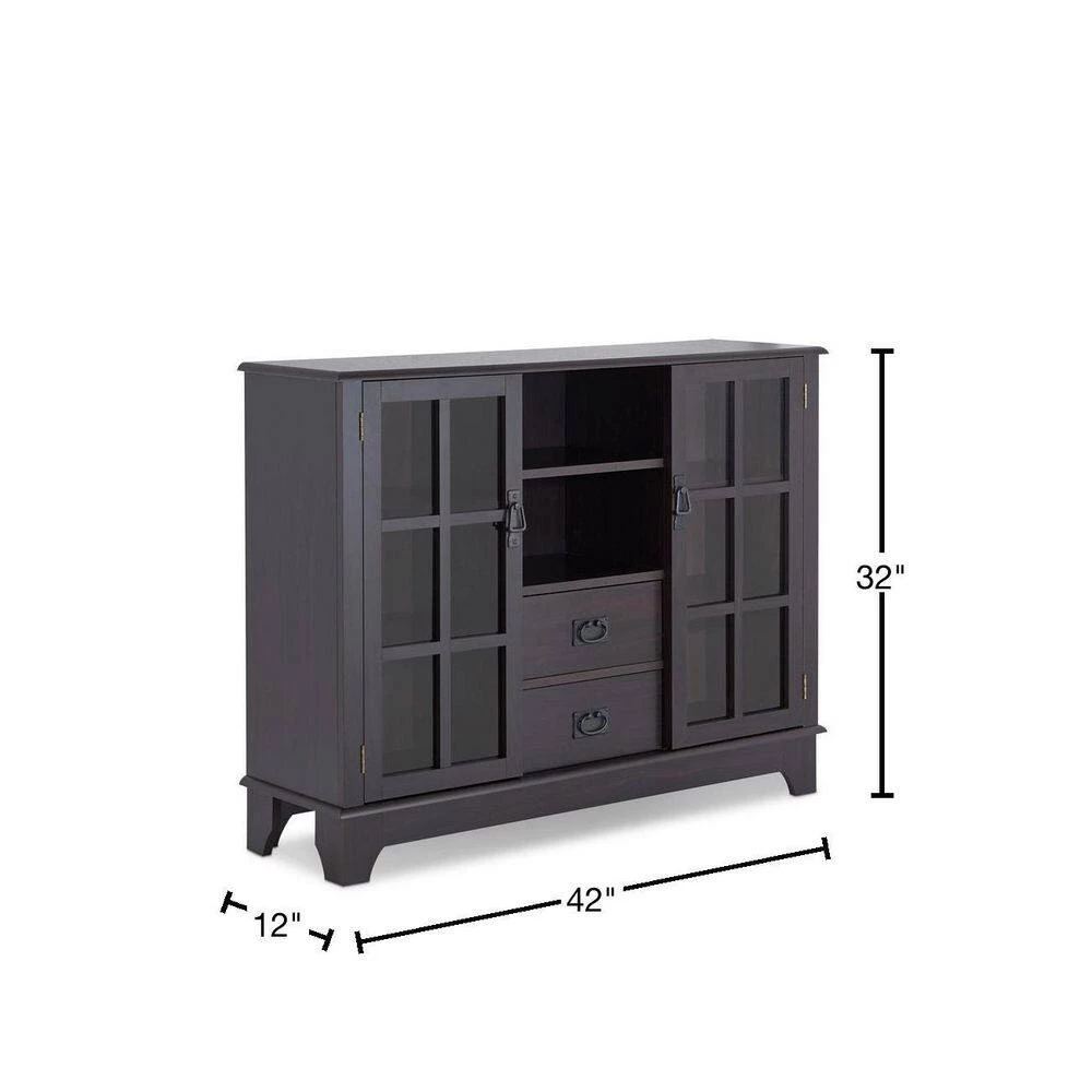 42 in. Espresso Standard Rectangle Wood Console Table by ATHMILE 3 42 in. Espresso Standard Rectangle Wood Console Table by ATHMILE - Image 3