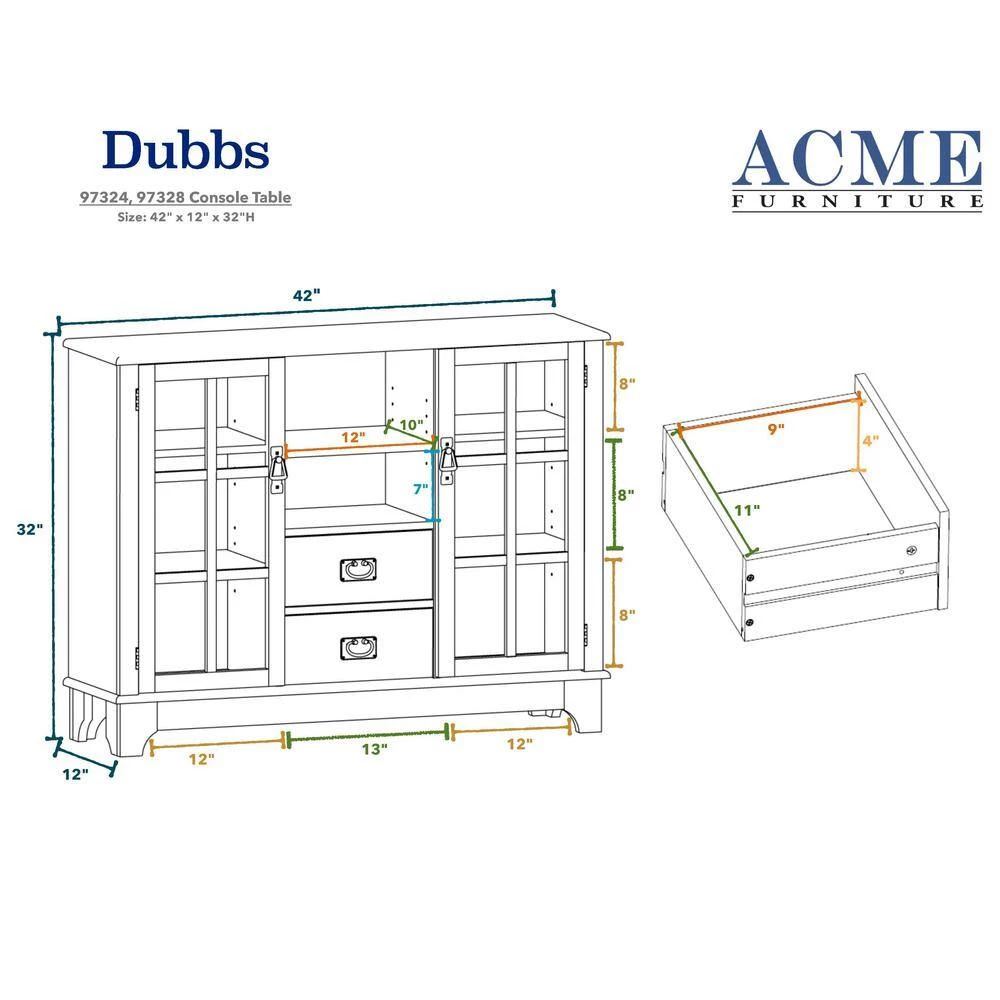 42 in. Espresso Standard Rectangle Wood Console Table by ATHMILE 4 42 in. Espresso Standard Rectangle Wood Console Table by ATHMILE - Image 4