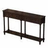 58 in. Espresso Standard Rectangle Wood Console Table by ATHMILE
