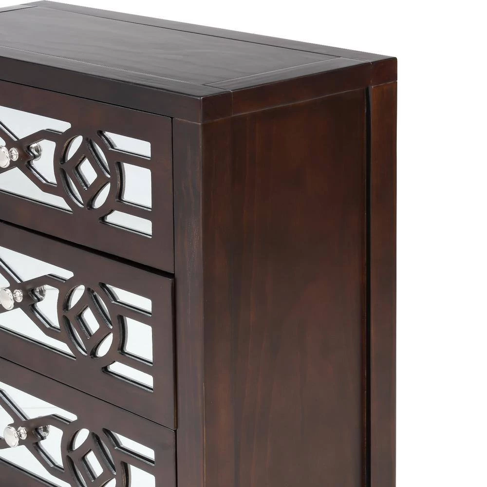 26 in. Espresso Standard Rectangle Wood Console Table by ATHMILE 2 26 in. Espresso Standard Rectangle Wood Console Table by ATHMILE - Image 2