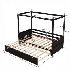 Espresso Twin Size Canopy Daybed by ATHMILE 9 Espresso Twin Size Canopy Daybed by ATHMILE -ATHMILE Sales Store espresso athmile daybeds gz b2w20221227 c3 1000