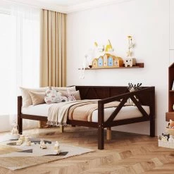 Espresso Full Size Daybed with Wood Slat Support by ATHMILE 11 Espresso Full Size Daybed with Wood Slat Support by ATHMILE -ATHMILE Sales Store espresso athmile daybeds gz b2w20221482 31 1000