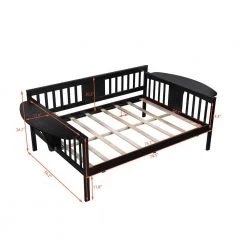 Espresso Full size Daybed, Wood Slat Support by ATHMILE 11 Espresso Full size Daybed, Wood Slat Support by ATHMILE -ATHMILE Sales Store espresso athmile daybeds gz lp000510aap 4f 1000