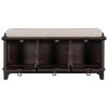 Espresso Storage Bench with Beige Cushion (42.9 in. L x 15 in. W x 19.3 in. H) by ATHMILE