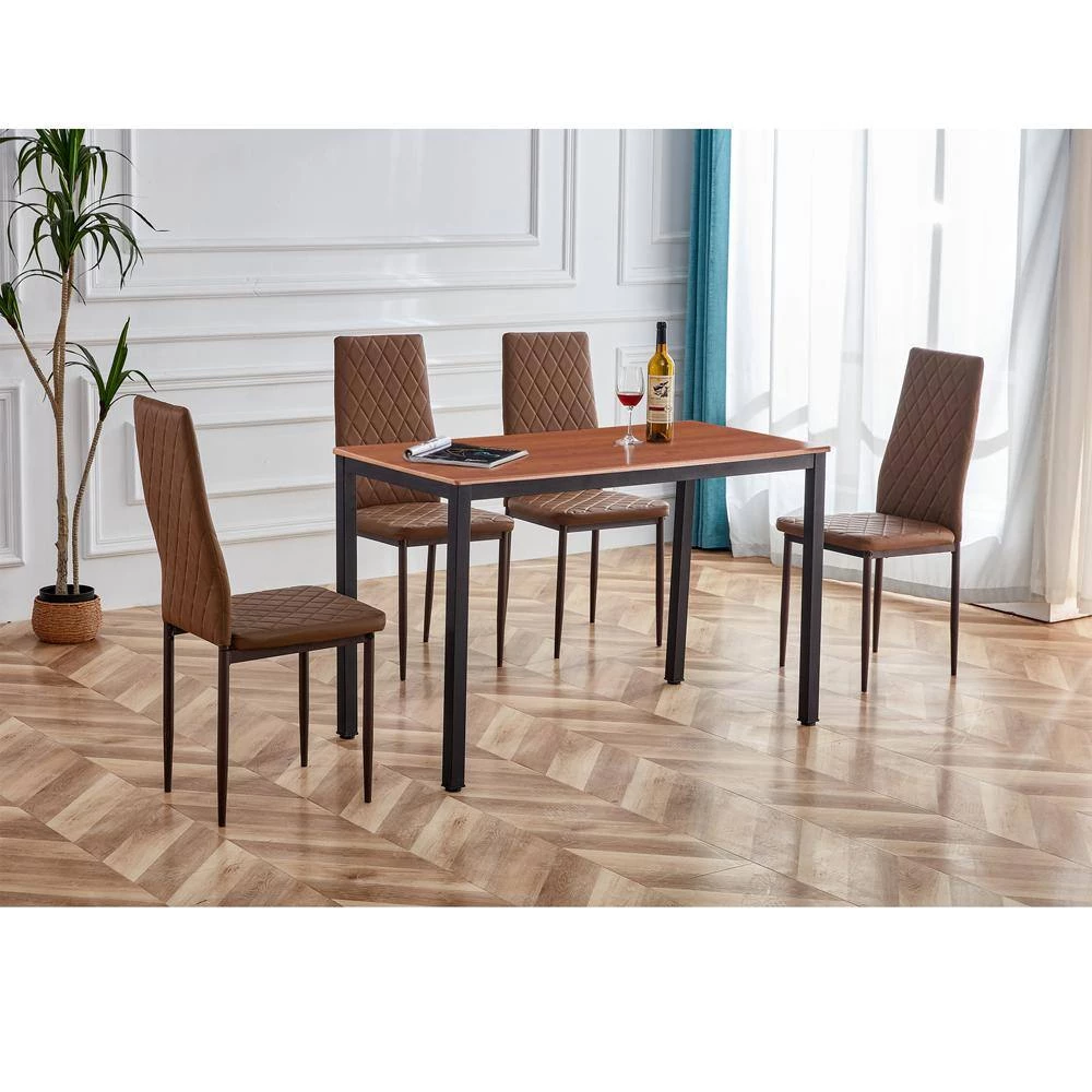 5-Piece Coffee wood Top Table Set (Seats-4) by ATHMILE 8 5-Piece Coffee wood Top Table Set (Seats-4) by ATHMILE - Image 8