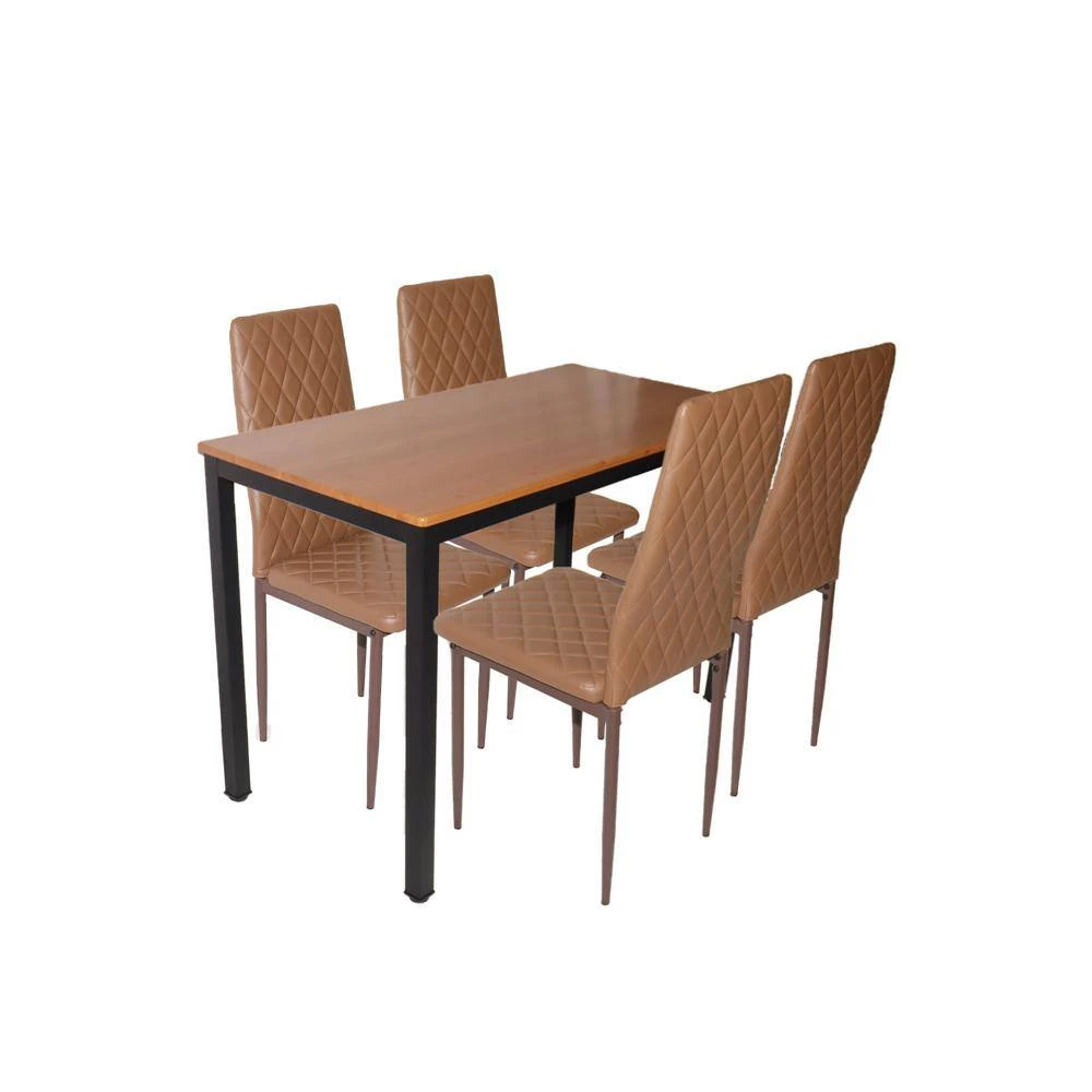 5-Piece Coffee wood Top Table Set (Seats-4) by ATHMILE 2 5-Piece Coffee wood Top Table Set (Seats-4) by ATHMILE - Image 2