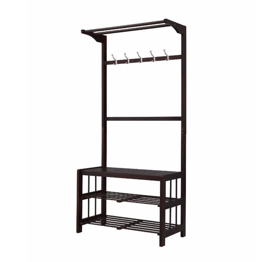 Espresso Hall Tree with 5 Hooks by ATHMILE 2 Espresso Hall Tree with 5 Hooks by ATHMILE - Image 2