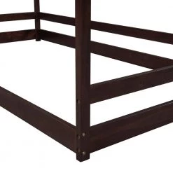 Espresso Wood Frame Twin Bed Frame by ATHMILE -ATHMILE Sales Store espresso athmile kids beds dswf281435aap 1f 1000