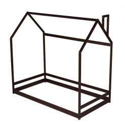 Espresso Wood Frame Twin Bed Frame by ATHMILE -ATHMILE Sales Store espresso athmile kids beds dswf281435aap 4f 1000