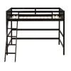 Espresso Twin Size Loft Bed with Ladder by ATHMILE