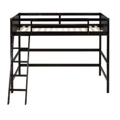 Espresso Twin Size Loft Bed with Ladder by ATHMILE