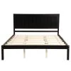 63.9 in. W Espresso Wood Frame Queen Platform Bed by ATHMILE