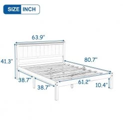 63.9 in. W Espresso Wood Frame Queen Platform Bed by ATHMILE 9 63.9 in. W Espresso Wood Frame Queen Platform Bed by ATHMILE -ATHMILE Sales Store espresso athmile platform beds dztwf212813aap c3 1000