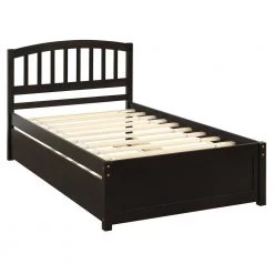 Espresso Brown Twin Size Platform Bed Wood Bed Frame with Trundle by ATHMILE 14 Espresso Brown Twin Size Platform Bed Wood Bed Frame with Trundle by ATHMILE -ATHMILE Sales Store espresso athmile platform beds gz b2w20220856 fa 1000