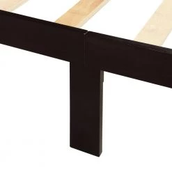 Espresso Twin Wood Platform Bed with Headboard and Footboard by ATHMILE -ATHMILE Sales Store espresso athmile platform beds gz wf191767aap fa 1000