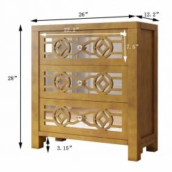 26 in. Gold Standard Rectangle Wood Console Table by ATHMILE -ATHMILE Sales Store gold athmile console tables gzx b2w20220593 c3 1000