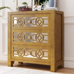 26 in. Gold Standard Rectangle Wood Console Table by ATHMILE -ATHMILE Sales Store gold athmile console tables gzx b2w20220593 fa 1000