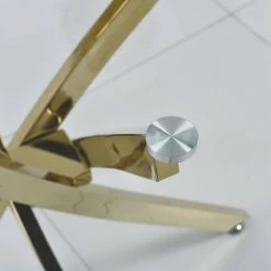 39 in. Gold Glass Top Dining Table by ATHMILE 12 39 in. Gold Glass Top Dining Table by ATHMILE -ATHMILE Sales Store gold athmile kitchen dining tables dddt616g 1f 1000