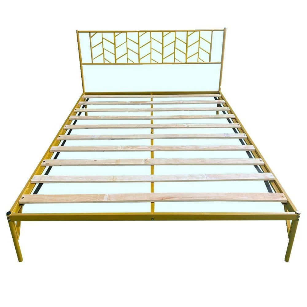 Gold Queen Platform Bed by ATHMILE 1 Gold Queen Platform Bed by ATHMILE