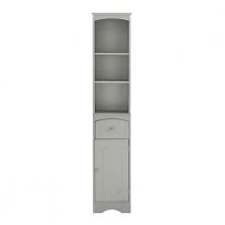 Gray Tall FreeStanding Storage Cabinet with Door and Adjustable Shelf by ATHMILE