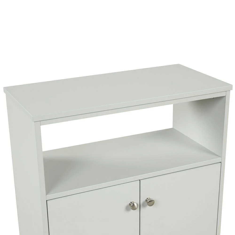 23.6 in. L x 11.8 in. W x 31.7 in. H Gray Square Freestanding Floor Storage Cabinet Adjustable Shelves for Home Kitchen by ATHMILE 8 23.6 in. L x 11.8 in. W x 31.7 in. H Gray Square Freestanding Floor Storage Cabinet Adjustable Shelves for Home Kitchen by ATHMILE - Image 8