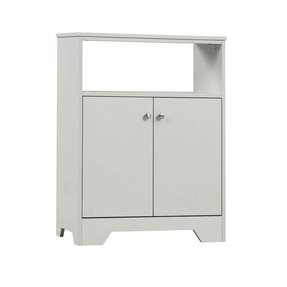 23.6 in. L x 11.8 in. W x 31.7 in. H Gray Square Freestanding Floor Storage Cabinet Adjustable Shelves for Home Kitchen by ATHMILE 1 23.6 in. L x 11.8 in. W x 31.7 in. H Gray Square Freestanding Floor Storage Cabinet Adjustable Shelves for Home Kitchen by ATHMILE