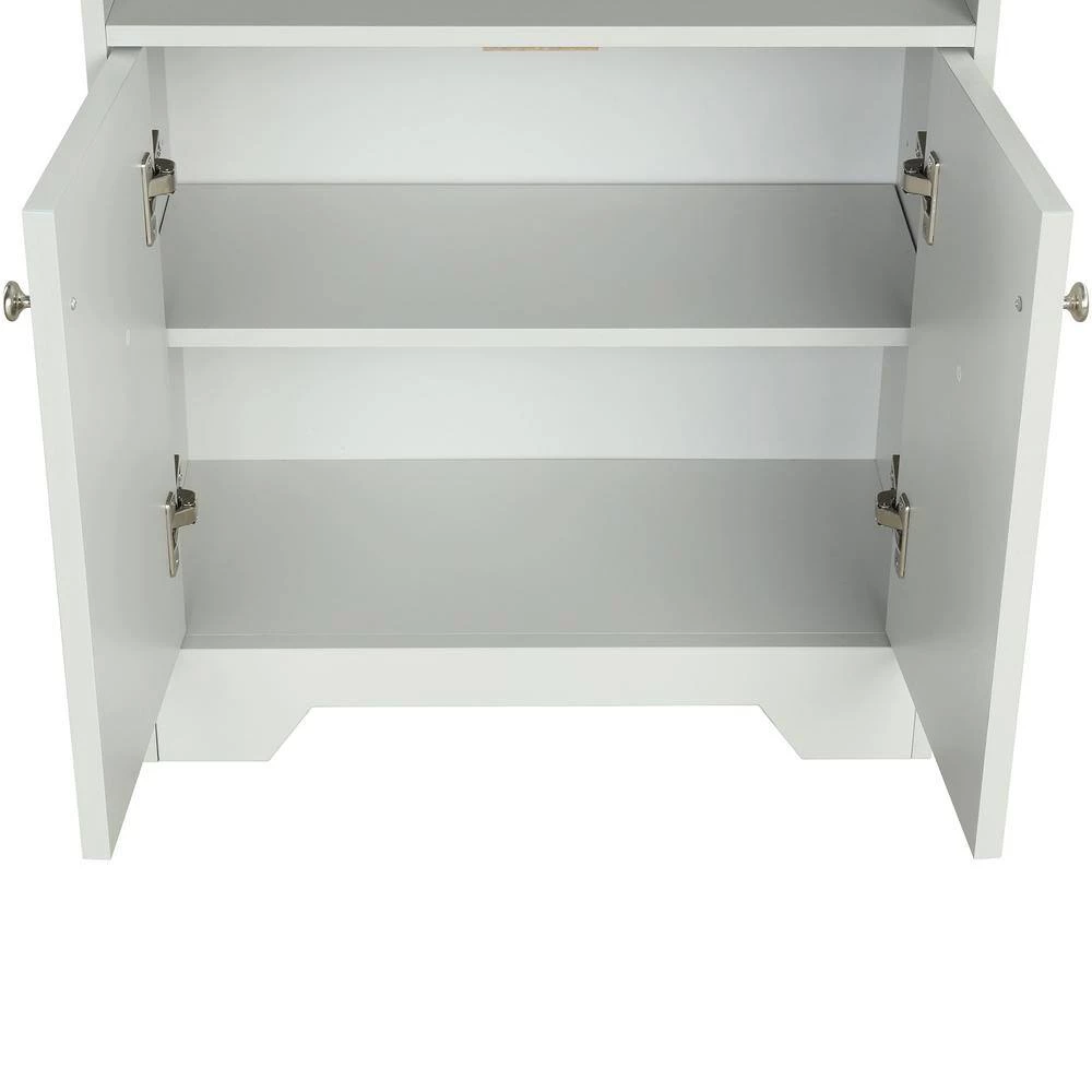 23.6 in. L x 11.8 in. W x 31.7 in. H Gray Square Freestanding Floor Storage Cabinet Adjustable Shelves for Home Kitchen by ATHMILE 4 23.6 in. L x 11.8 in. W x 31.7 in. H Gray Square Freestanding Floor Storage Cabinet Adjustable Shelves for Home Kitchen by ATHMILE - Image 4