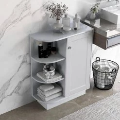Gray Open Style Shelf Cabinet with Adjustable Plates Ample Storage Space by ATHMILE 21 Gray Open Style Shelf Cabinet with Adjustable Plates Ample Storage Space by ATHMILE -ATHMILE Sales Store gray athmile accent cabinets gz wf283640aae 31 1000